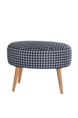 Rossi Oval Pouf Crowbar Patterned