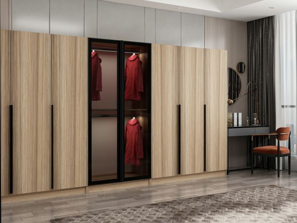 Kale Plus 8 Door 4C Cabinet Dore Plus Dore Smoked Glass