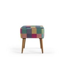 Tommy Square Pouf Rainbow Patterned