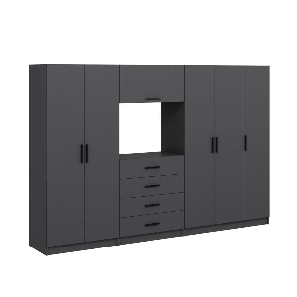 Kale 5 Door 2 Drawer TV Module Cabinet Anthracite