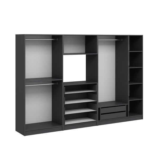 Kale 5 Door 2 Drawer TV Module Cabinet Anthracite