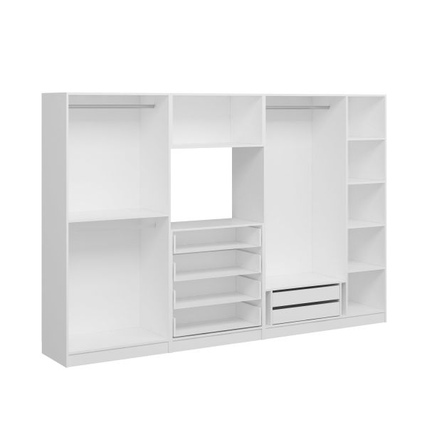 Kale 5 Door 2 Drawer TV Module Cabinet White