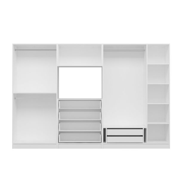 Kale 5 Door 2 Drawer TV Module Cabinet White