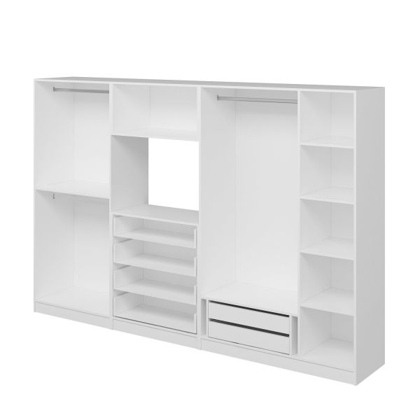 Kale 5 Door 2 Drawer TV Module Cabinet White