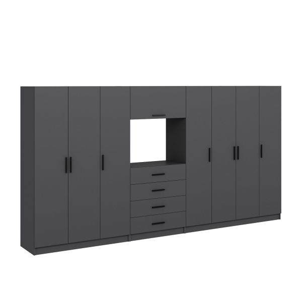 Kale 7 Door 4 Drawer TV Module Cabinet Anthracite