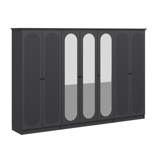 Kale 7 Cover 3A 2Ç Cabinet Anthracite - Mebran Defne Mirror Antr