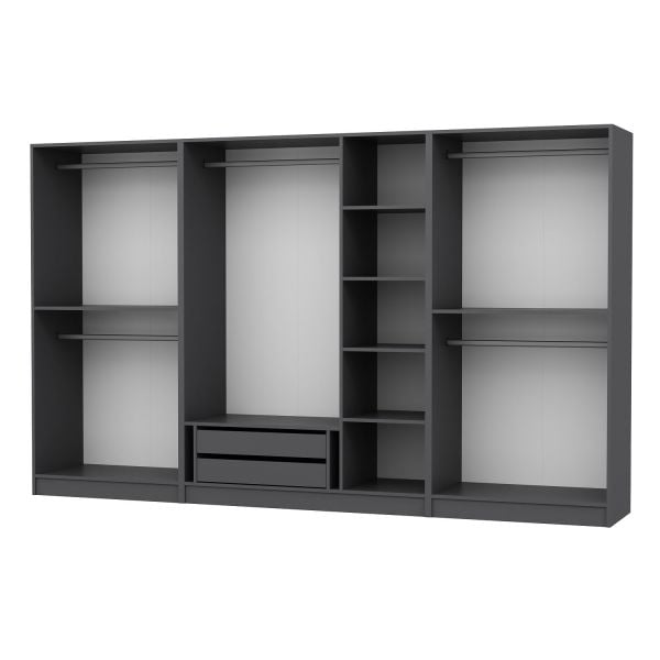 Kale 7 Cover 3A 2Ç Cabinet Anthracite - Mebran Defne Mirror Antr