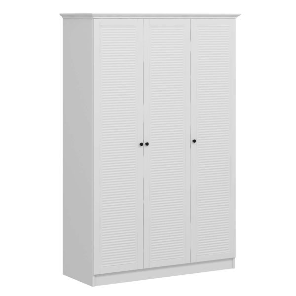 Kale 3 Door 2C Crowned Cabinet White Mebrane Shutter White