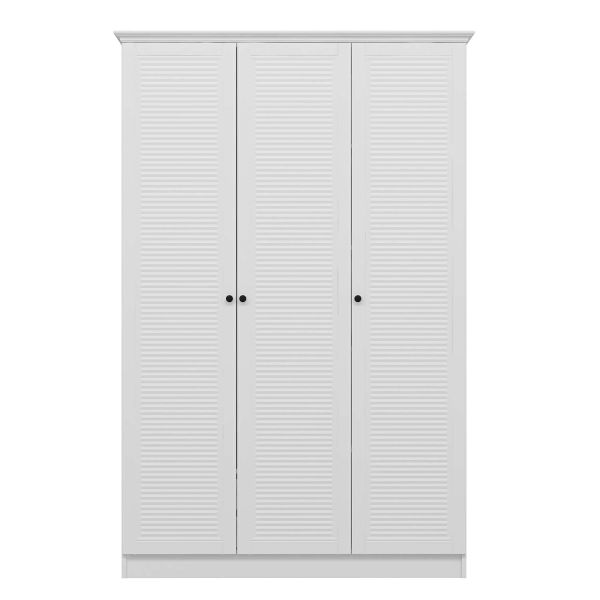 Kale 3 Door 2C Crowned Cabinet White Mebrane Shutter White