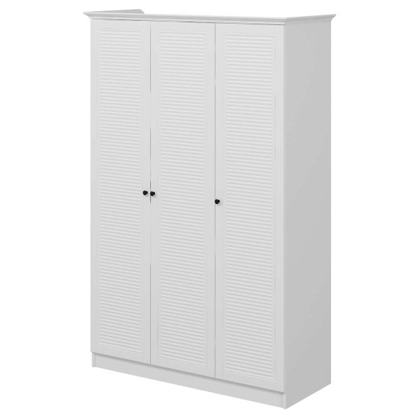 Kale 3 Door 2C Crowned Cabinet White Mebrane Shutter White