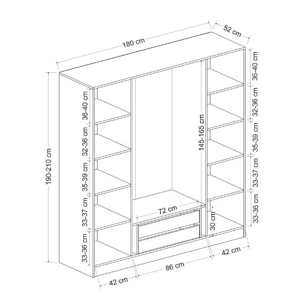 Kale 4 Door 2C Crowned Cabinet Sandstone Membrane Shutter Sandstone