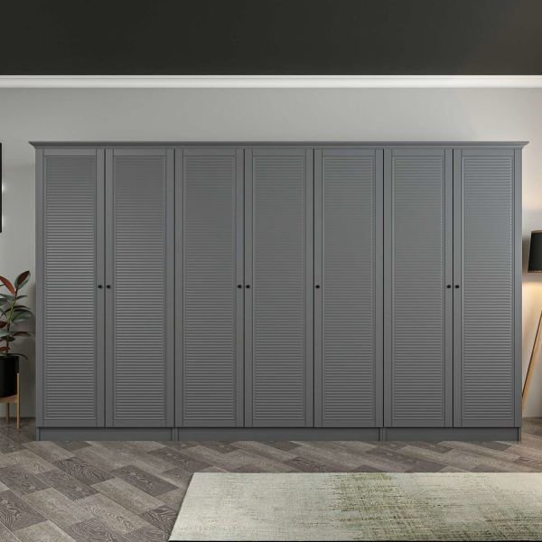 Kale 7 Door 2C Crowned Cabinet Anthracite Membrane Shutter Anthracite