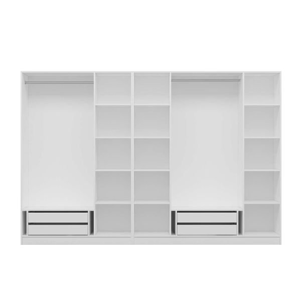 Kale 7 Door 4C Crowned Cabinet White Mebrane Shutter White