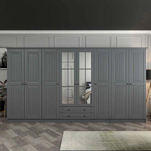 Kale 8 Door 2C Crowned Cabinet Mebran Spring Anthracite