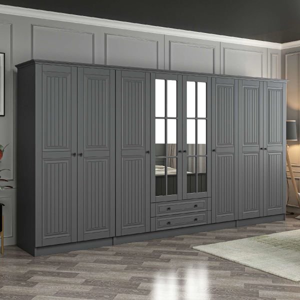 Kale 8 Door 2C Crowned Cabinet Mebran Spring Anthracite