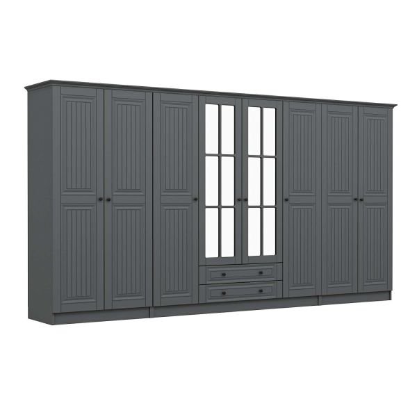 Kale 8 Door 2C Crowned Cabinet Mebran Spring Anthracite