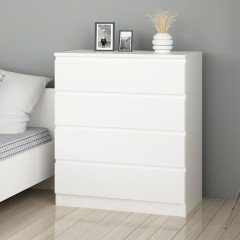 Minar Güneş 4 Drawer Dresser - White