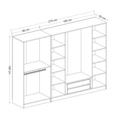 Mina Castle Country 6 Chain Cover 2 Drawer Cabinet - White