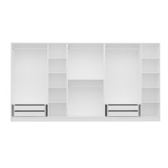 8 Cover Chain Mirror Castle 4 Drawer Cabinet - White