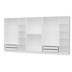 8 Cover Chain Mirror Castle 4 Drawer Cabinet - White