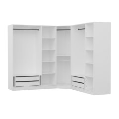 Castle Cover 7 4Q Chain Corner Cabinet - White