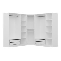 7 Lid Mirror Castle Q4 Corner Cabinet - White