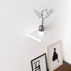 Secret Holder Minar Wall Shelves 23 cm - m.beyaz