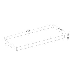 Minar Gizli Tutuculu Duvar Rafı 60 cm - P.Beyaz