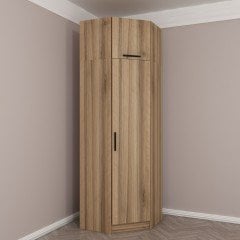 Minar Kale Corner Wardrobe With 1 Door + Wardrobe Gold