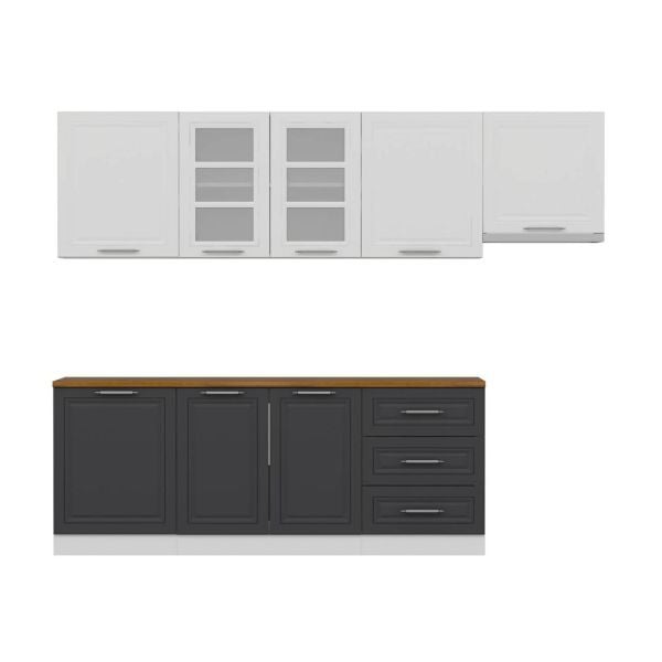 MINAR 270 CM MEBRANE C KITCHEN CABINET WHITE ANTHRACITE 270-MCBA2