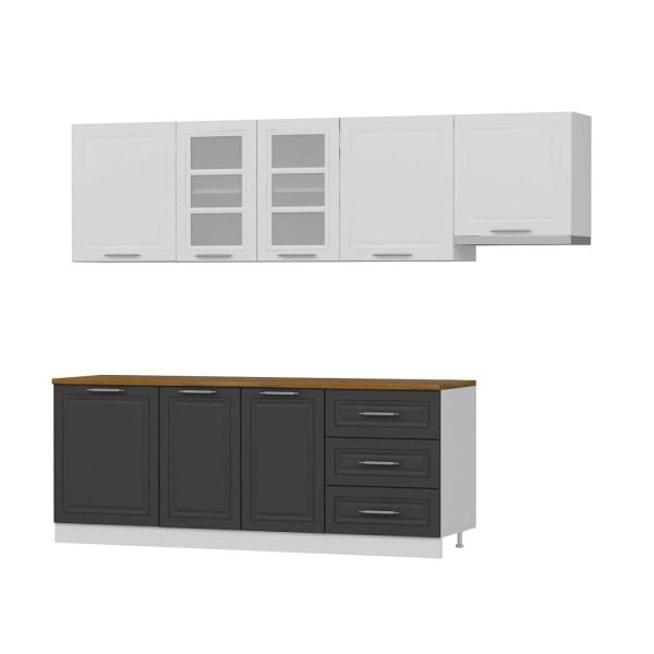 MINAR 270 CM MEBRANE C KITCHEN CABINET WHITE ANTHRACITE 270-MCBA2