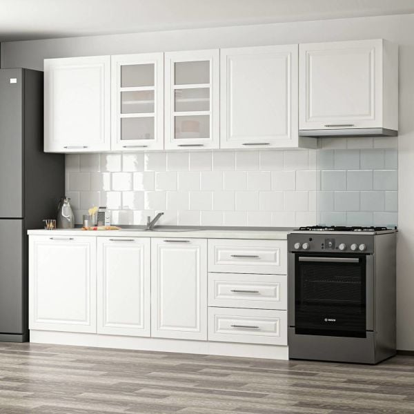 MINAR 270 CM MEBRANE C KITCHEN CABINET WHITE 270-MCB2