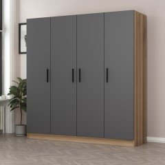 Minar Kale 2 Cupboards with 4 Doors Gold Anthracite