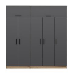 Minar Kale 5 Doors, 2 C Wardrobe and Wardrobe Gold Anthracite