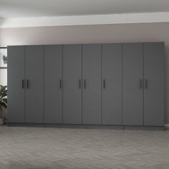 Minar Kale 8 Doors 2 Drawers Wardrobe Anthracite