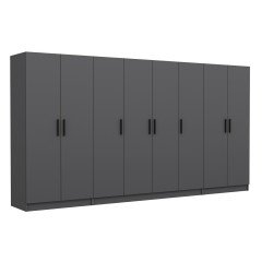 Minar Kale 8 Doors 2 Drawers Wardrobe Anthracite