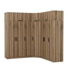 Minar Kale 7 Doors 4 O Corner Wardrobe + Wardrobe Gold