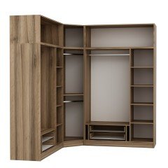 Minar Kale 7 Doors 4 O Corner Wardrobe + Wardrobe Gold