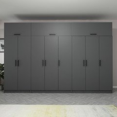 Minar Kale 8 Doors, 4 Drawers and Wardrobe Anthracite