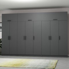 Minar Kale 8 Doors, 4 Drawers and Wardrobe Anthracite