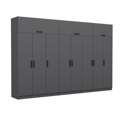 Minar Kale 8 Doors, 4 Drawers and Wardrobe Anthracite