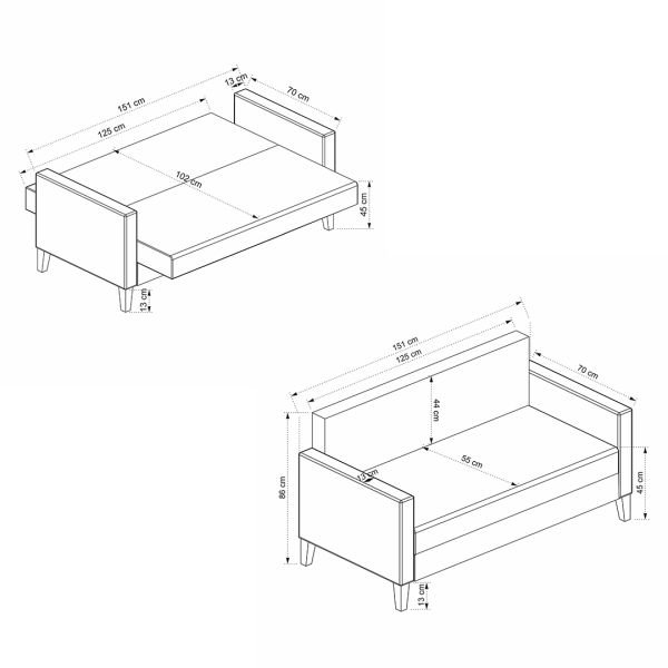 Zaden Two-seater Sofa