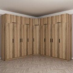 Minar Kale 9 Doors 4 O Corner Wardrobe + Wardrobe Gold