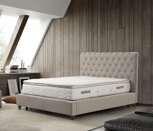 Deluxe Base+Headboard+Bed Beige