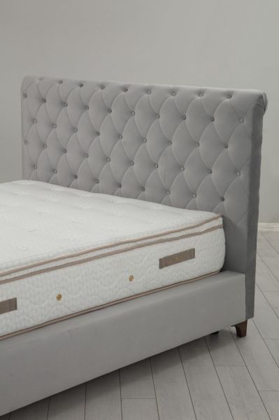 Deluxe Base+Headboard+Bed Gray