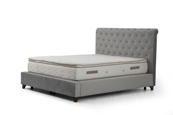 Deluxe Base+Headboard+Bed Gray