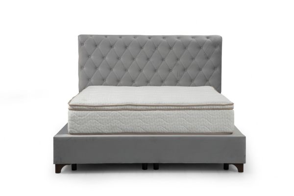 Deluxe Base+Headboard+Bed Gray