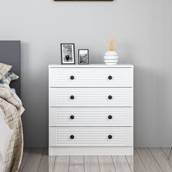 Kale Dresser 4 Drawers - Mebran White Shutter