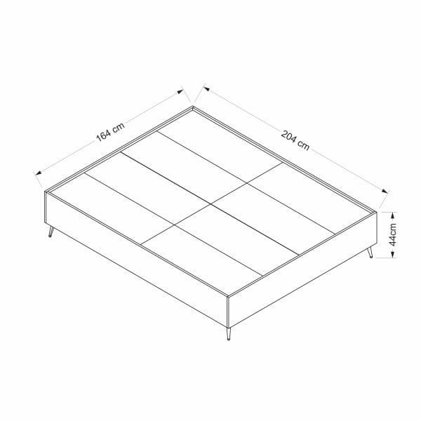 Lara 160x200 Çift Kişilik Karyola - Beyaz