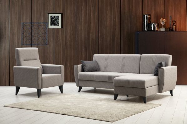 Zaden Storage Base L Corner Sofa + Armchair Set